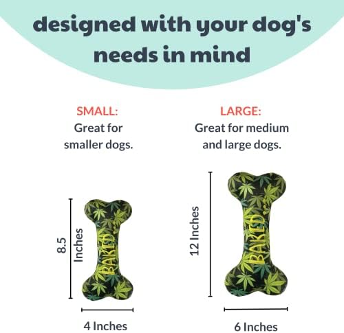 H&K לכלבים פלאש כוח | עצם אפויה | צעצוע כלבים מצחיק | צעצוע של כלבים עם חריק | מתנת כלבים | כיף, עמיד ובטוח | צעצוע כלבים חריק